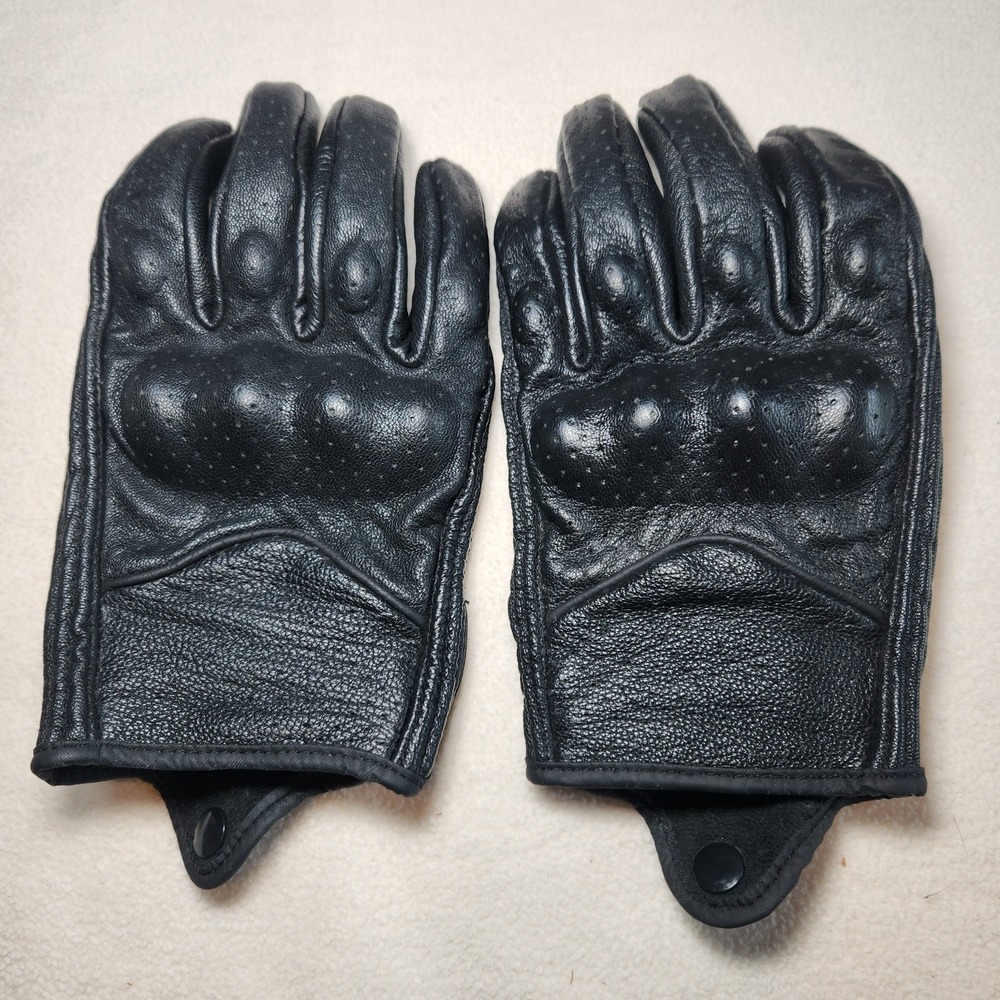 KAIWENDE SUPERBIKE Full Fingers Motorcycle Gloves Large Knuckle Armour Leather
